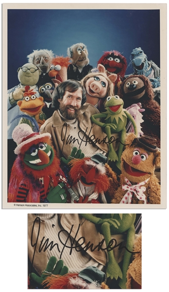 Jim Henson 8'' x 10'' Signed Photo Surrounded by His Muppets
